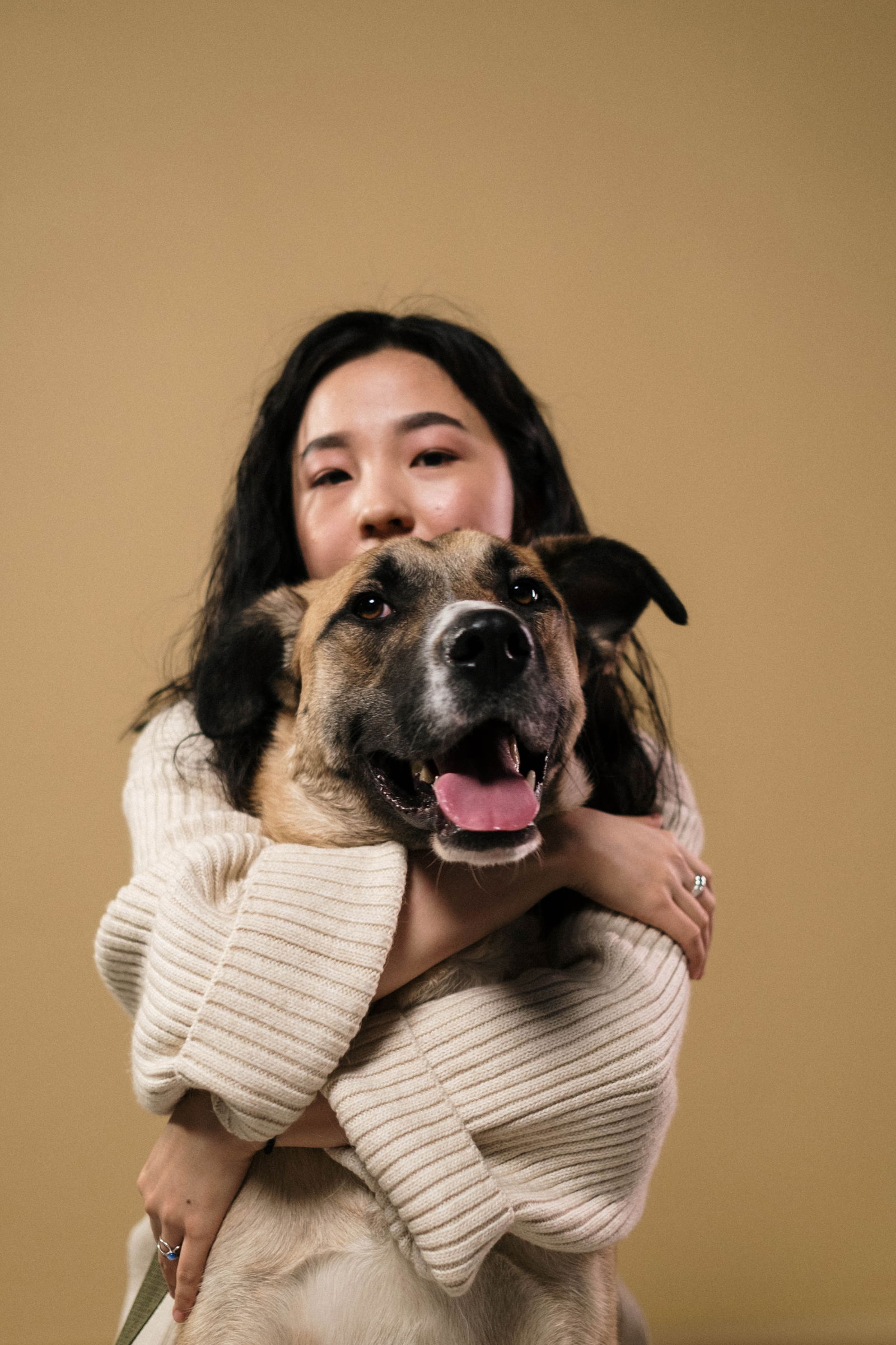 Frau mit Hund